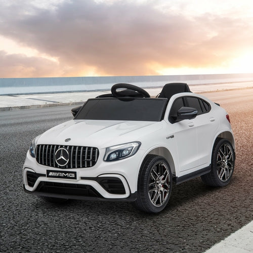 Aosom 12V Mercedes vaikiškas automobilis „Licensed Benz Ride On Car“, skirtas 3–8 metų vaikams