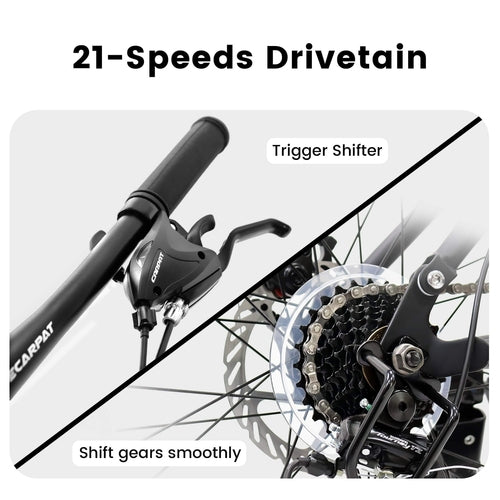 „FlexRide™ 24“ – 24 colių MTB dviratis su diskiniais stabdžiais ir 21 pavara