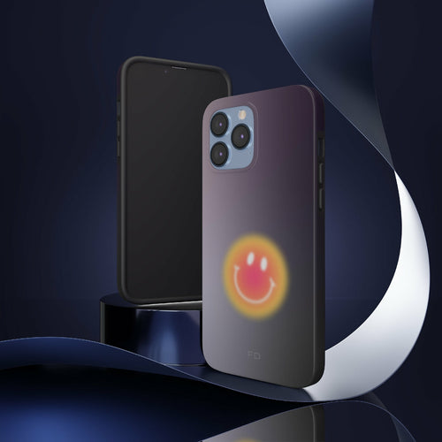 Šypsenėlės atsparus dėklas „iPhone“ telefonui su belaidžiu įkrovimu