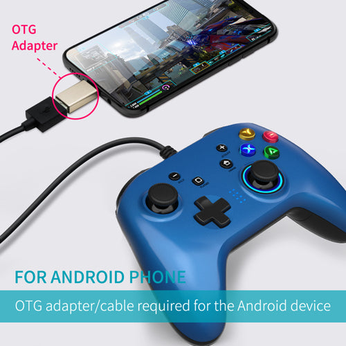 Laidinis žaidimų valdiklis vairasvirtė Gamepad su dviguba vibracija