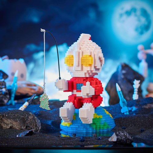 Maži konstravimo blokeliai Astronautas Ultraman „Lego“ žaislai vaikams