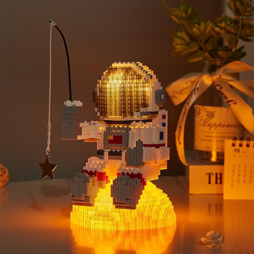 Maži konstravimo blokeliai Astronautas Ultraman „Lego“ žaislai vaikams
