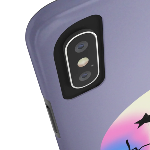 „iPhone“ dėklas „Laimingas veidas su žvaigždėmis“ su belaidžiu įkrovimu