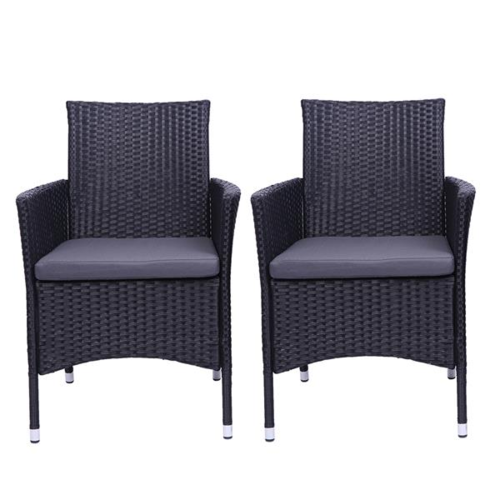 2 vnt. viengubų krėslų atlošų rotango sofa