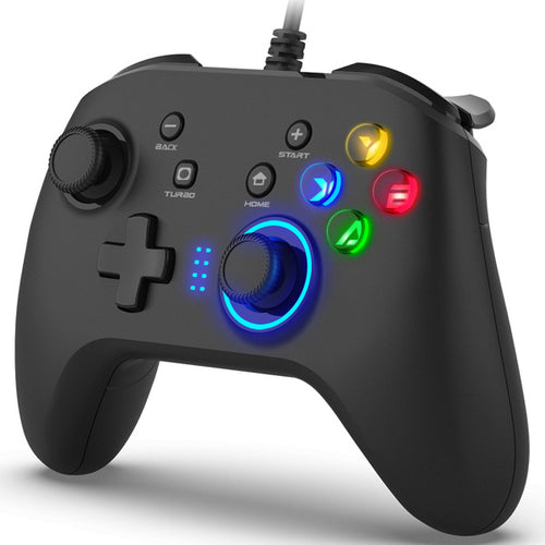 Laidinis žaidimų valdiklis vairasvirtė Gamepad su dviguba vibracija