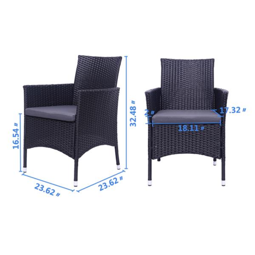 2 vnt. viengubų krėslų atlošų rotango sofa