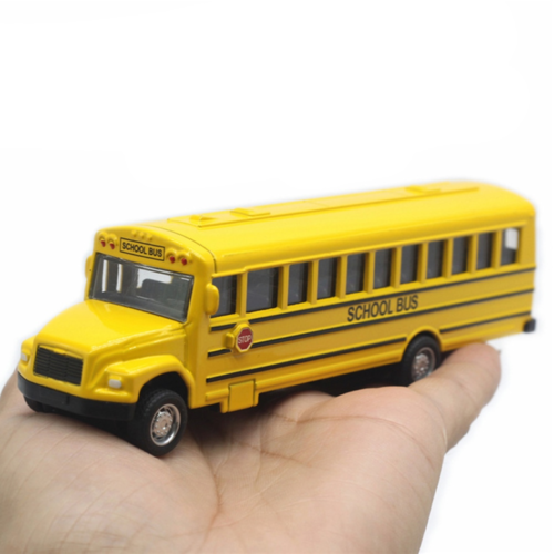 Lieti inercinio mokyklinio autobuso modelio automobiliai dovanoms vaikams, berniukų žaislai