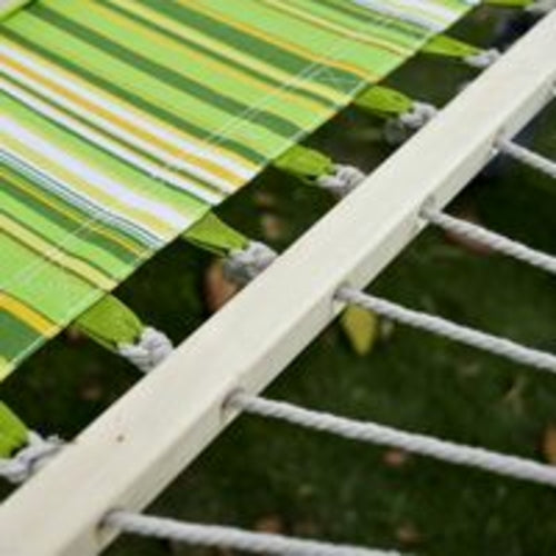 Outsunny 75" dryžuotas lauko kempingo hamakas su gultu sodui