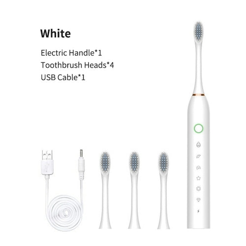 Smart Electric Sonic Toothbrush Rechargeable USB Teeth Brush