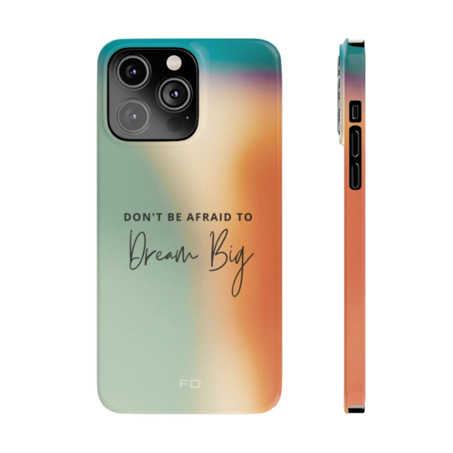 "Dream Big" citata – plonas dėklas, skirtas „iPhone 14“ serijai