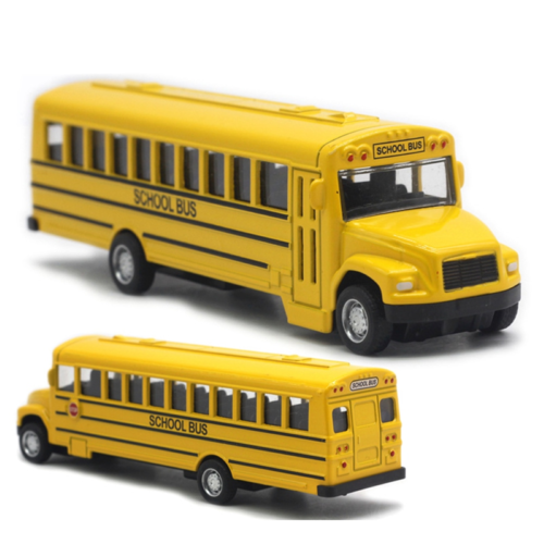 Lieti inercinio mokyklinio autobuso modelio automobiliai dovanoms vaikams, berniukų žaislai