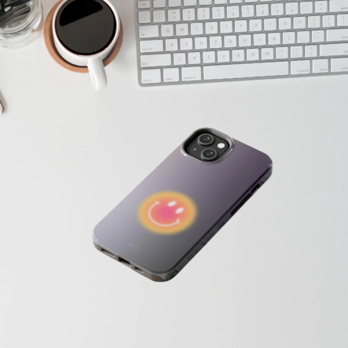 Šypsenėlės atsparus dėklas „iPhone“ telefonui su belaidžiu įkrovimu