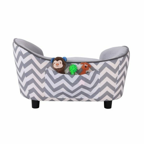 PawHut naminių gyvūnėlių minkšta šilta sofa pakelta šunų šuniukų miegamojo lova pakelta