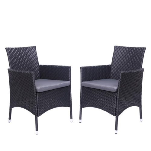 2 vnt. viengubų krėslų atlošų rotango sofa