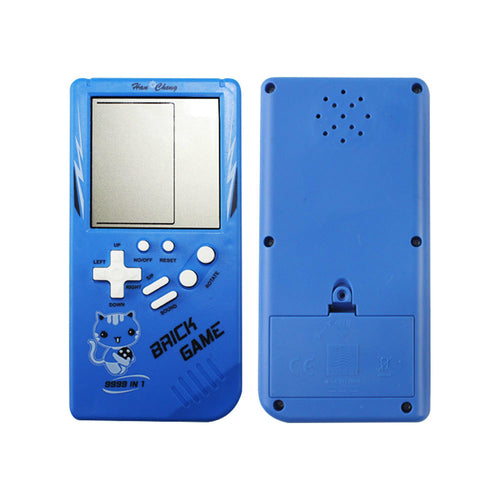 Retro vaikystės Tetris delninis žaidimų grotuvas geltonas