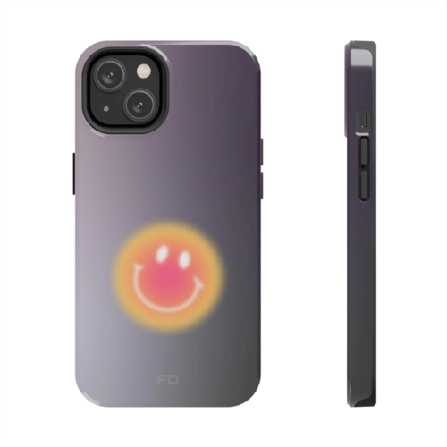 Šypsenėlės atsparus dėklas „iPhone“ telefonui su belaidžiu įkrovimu