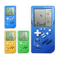 Retro vaikystės Tetris delninis žaidimų grotuvas geltonas