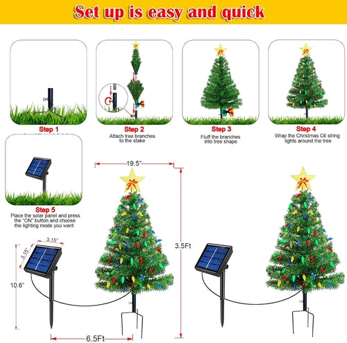3ft Pre-Lit Green Artificial Christmas Tree