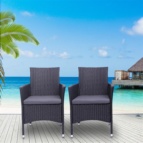 2 vnt. viengubų krėslų atlošų rotango sofa