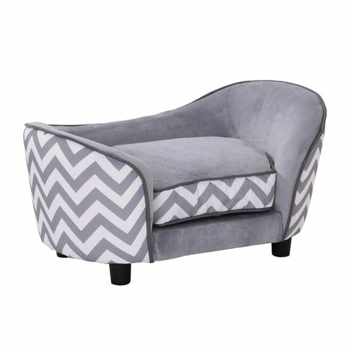PawHut naminių gyvūnėlių minkšta šilta sofa pakelta šunų šuniukų miegamojo lova pakelta
