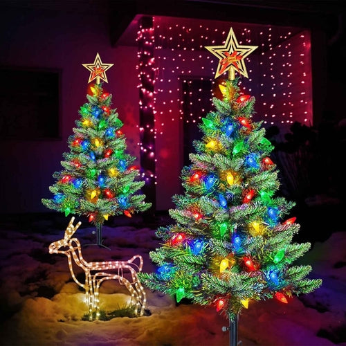 3ft Pre-Lit Green Artificial Christmas Tree