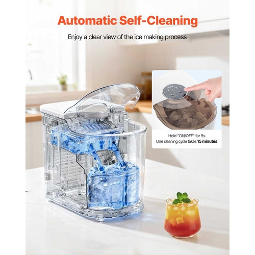Countertop Ice Maker, 7 Cubes Ready in 6 Mins, 26 lbs per Day,