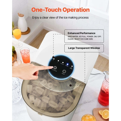 Countertop Ice Maker, 7 Cubes Ready in 6 Mins, 26 lbs per Day,