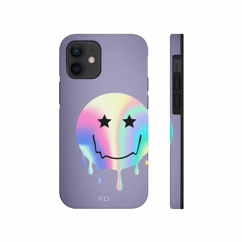 „iPhone“ dėklas „Laimingas veidas su žvaigždėmis“ su belaidžiu įkrovimu