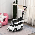 Aosom 3 in 1 Ride on Push Car Stroller Sliding Car w/ Canopy 1-3 Years