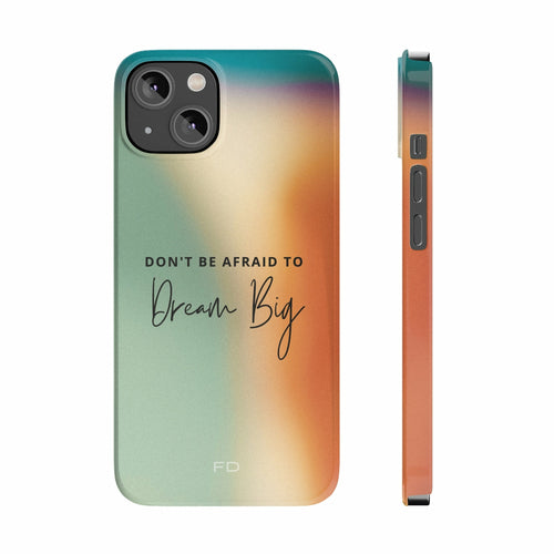 "Dream Big" citata – plonas dėklas, skirtas „iPhone 14“ serijai