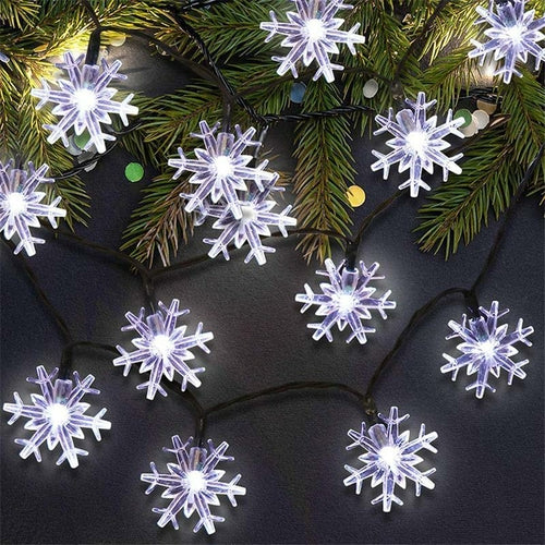 2021 new Christmas Lights Snow Flakes Strings Fairy Feastival Tree