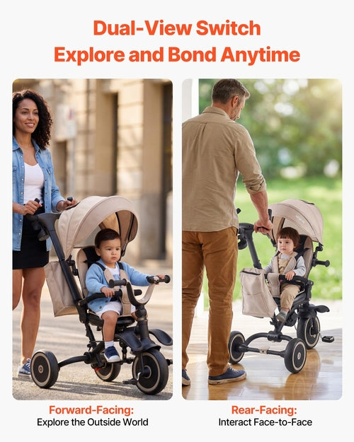 Toddler Tricycle & Stroller for 18 Months to 5 Year Old, 7-in-1 Kids