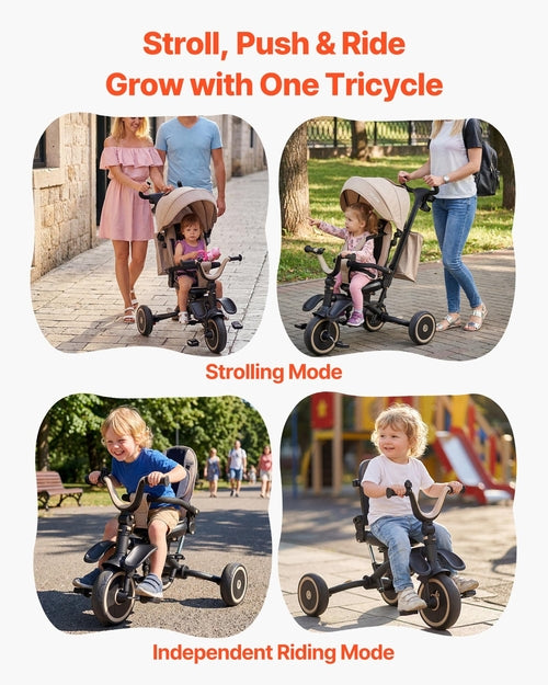 Toddler Tricycle & Stroller for 18 Months to 5 Year Old, 7-in-1 Kids
