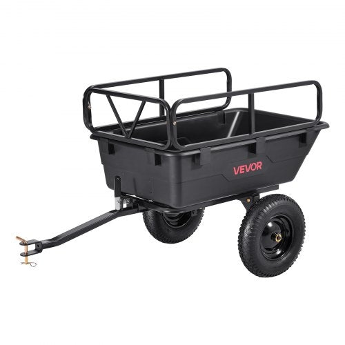 Garden Utility Trailer, 10 Cu. Ft 227 kg, ATV UTV Hauling Trailer, Tow