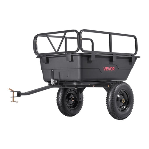 Garden Utility Trailer, 10 Cu. Ft 227 kg, ATV UTV Hauling Trailer, Tow