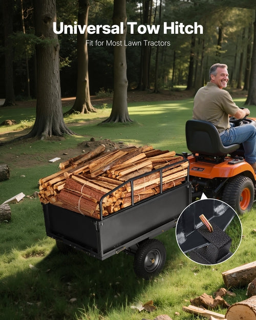 Garden Utility Trailer, 17 Cu. Ft & 272 kg Capacity, ATV UTV Hauling