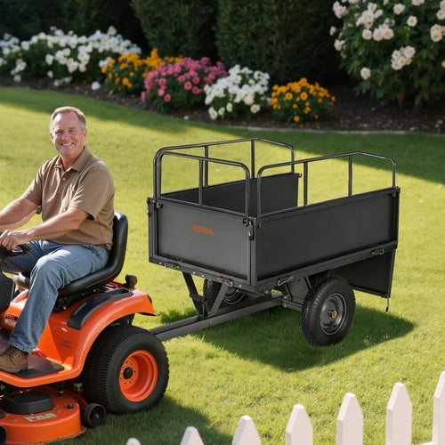 Garden Utility Trailer, 17 Cu. Ft & 272 kg Capacity, ATV UTV Hauling