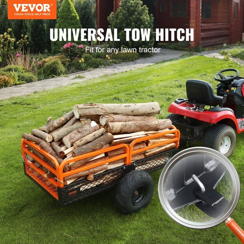 Heavy Duty Steel ATV Dump Trailer, 680 kg Load Capacity 0.43 Cubic