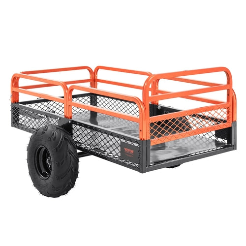 Heavy Duty Steel ATV Dump Trailer, 680 kg Load Capacity 0.43 Cubic