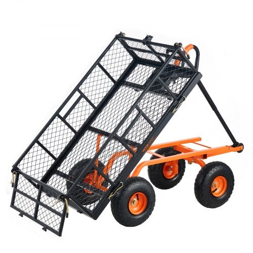Garden Dump Cart Heavy-duty Metal Yard Carts and Wagons 880 lbs/399.2