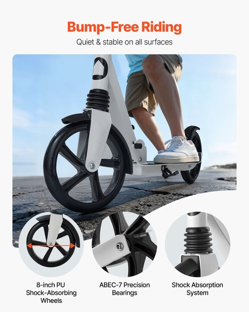 Kick Scooter for Kids Ages 8+, Teens & Adults, 2-Wheel Toddler Scooter