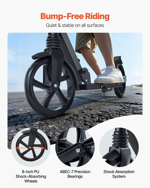 Kick Scooter for Kids Ages 8+, Teens & Adults, 2-Wheel Toddler Scooter