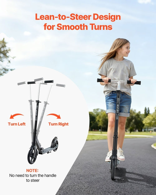 Kick Scooter for Kids Ages 8+, Teens & Adults, 2-Wheel Toddler Scooter