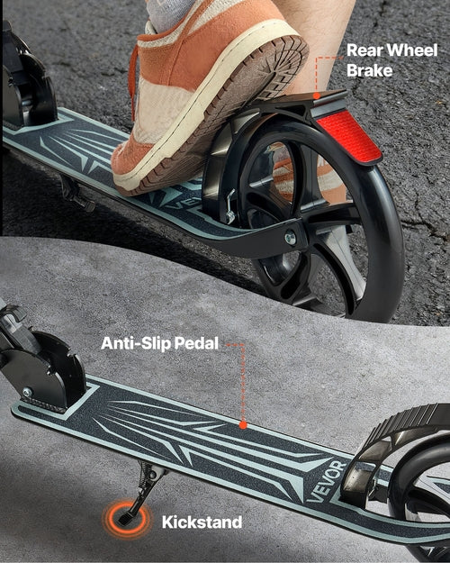Kick Scooter for Kids Ages 8+, Teens & Adults, 2-Wheel Toddler Scooter