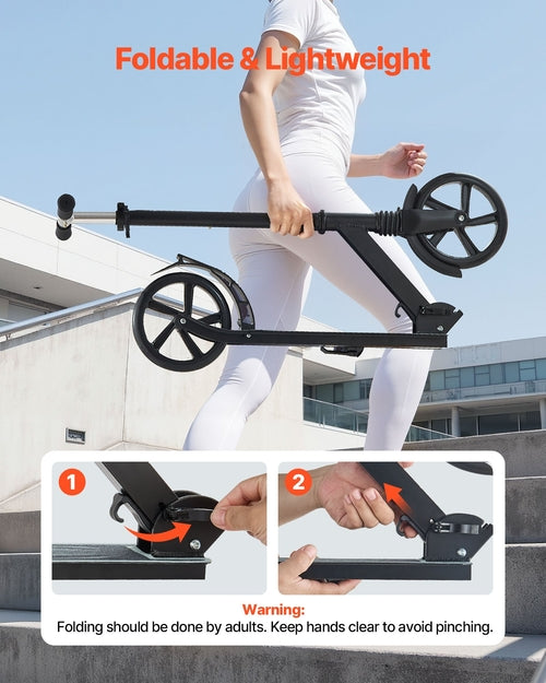 Kick Scooter for Kids Ages 8+, Teens & Adults, 2-Wheel Toddler Scooter