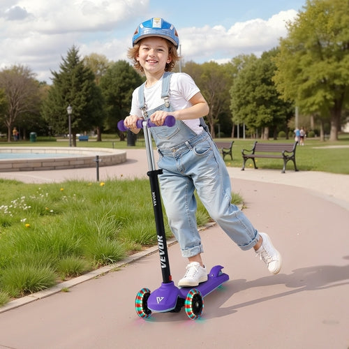 Kick Scooter for Kids Ages 3+, 3-Wheel Toddler Scooter with Light-Up