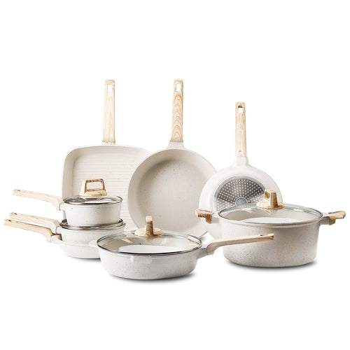 19 Piece Pots and Pans Set Nonstick, Granite Cookware Set, Induction