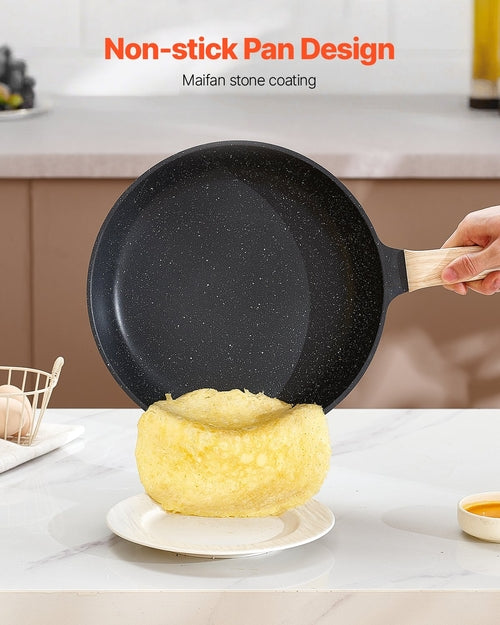 17 Piece Pots and Pans Set Nonstick, Granite Cookware Set, Induction