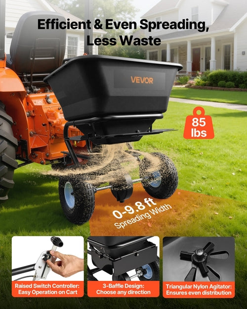 Tow Behind Lawn Spreader, 3m Spreading Width, Garden & Lawn Spreader