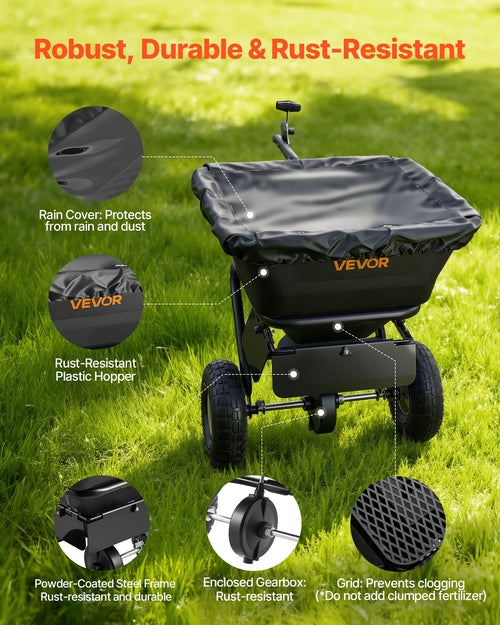Tow Behind Lawn Spreader, 3m Spreading Width, Garden & Lawn Spreader